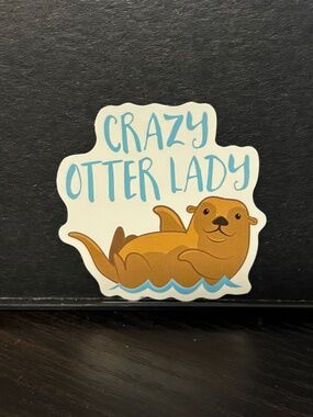 Crazy Otter Lady Sticker